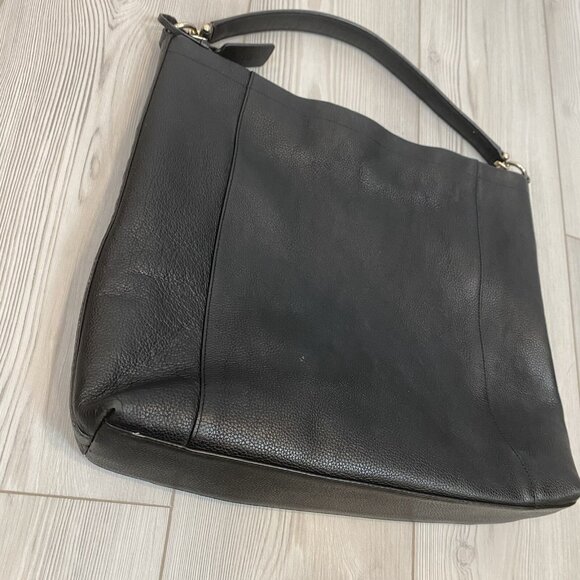 Coach Women's Scout Black Pebble Leather Hobo Bag - Picture 7 of 12